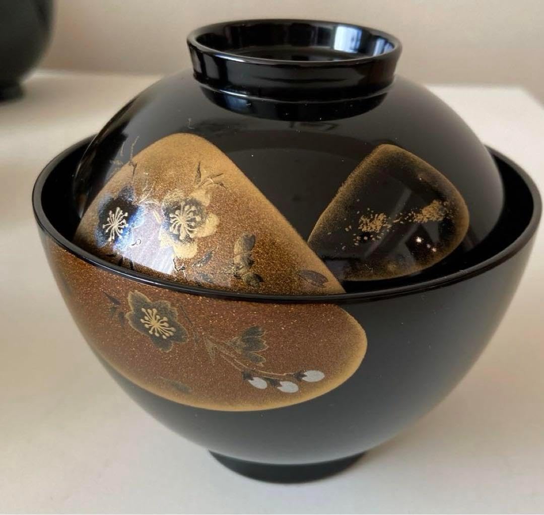 会津塗 漆器金彩蒔絵貝合せ お吸物椀 乙造作 5客 会津塗 乙